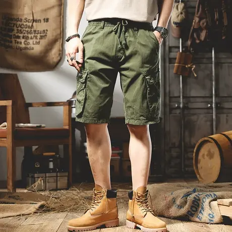 夏季薄款工装短裤男宽松潮牌ins休闲五分裤大码潮流直筒5分裤子潮商品大图