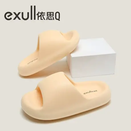 exull/依思Q拖鞋女夏季外穿居家休闲防滑厚底增高一字拖软底舒适商品大图