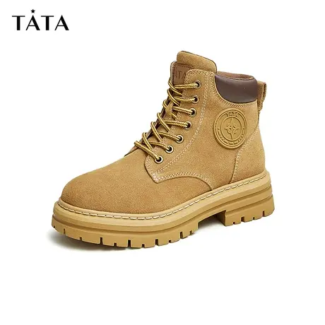 Tata他她经典复古大黄靴厚底英伦风马丁靴女2022秋冬新款G5KA2DD2商品大图