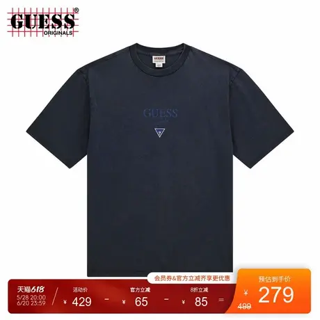 GUESSOriginals25年新款春季男士潮流纯色短袖T恤-M4BI15K8FQ4商品大图