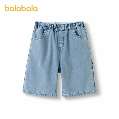 【商场同款】巴拉巴拉童装儿童裤子夏季中裤2025男大童牛仔短裤潮图片