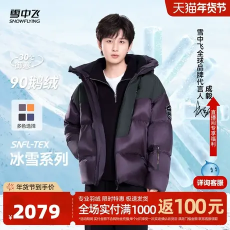 【成毅同款】雪中飞剧组路透26春新90鹅绒服男女情侣复古商品大图