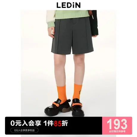 乐町经典百慕大西裤2023秋季新款短裤女C1GCD1301商品大图