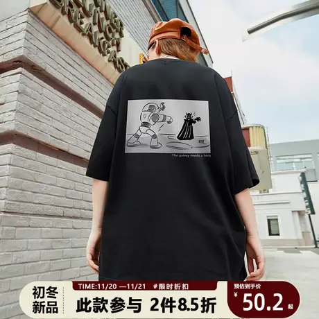 动漫卡通t恤男潮牌趣味印花巴斯光年夏季宽松青少年大码宽松商品大图