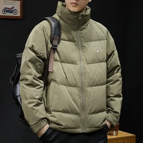 白鸭羽绒服男冬季无帽2023新款潮牌男装大码男士短款外套轻薄保暖图片