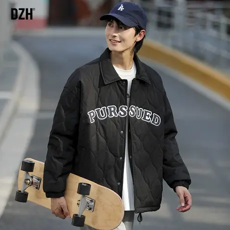 男士翻领棉袄外套男冬季棉服加厚棉衣2024年新款潮牌男装冬装夹克商品大图