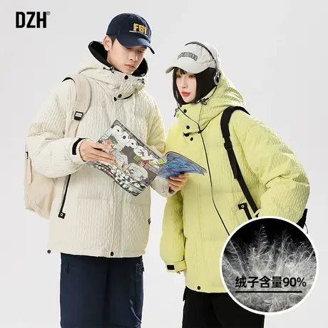 情侣羽绒服男冬季2024新款潮牌短款羽绒外套男士面包服情侣款夹克图片