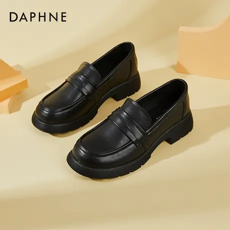 达芙妮英伦风小皮鞋女2022年新款夏季日系jk春秋平底乐福鞋学院风图片