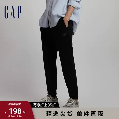 Gap男装春秋空气三明治休闲百搭卫裤宽松高级运动束脚长裤760372商品大图