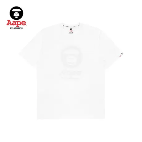 Aape旗舰店男装秋冬浮凸猿颜图案印花经典短袖T恤1233XXJ商品大图