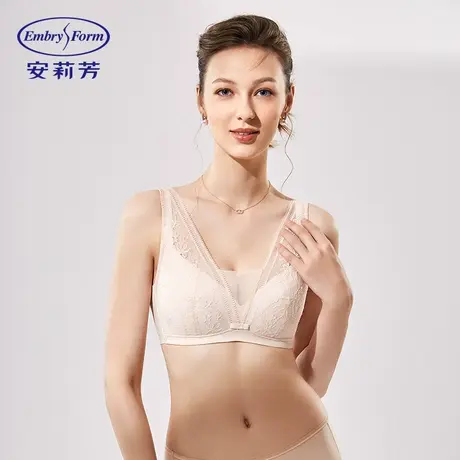 安莉芳蕾丝抹胸式文胸女无钢圈大胸显小内衣EBW0638图片