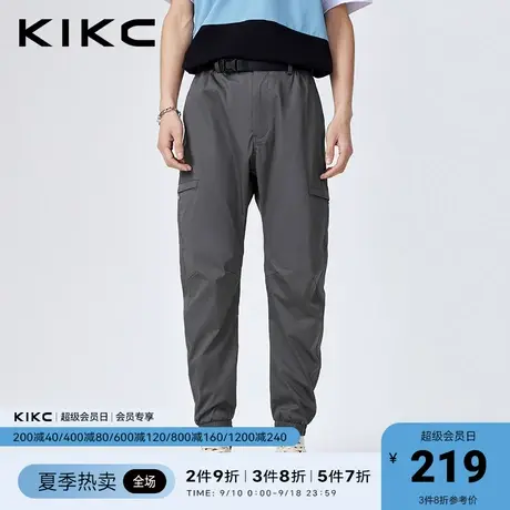 kikc工装裤男2023春夏新款商场同款束脚高街潮流多口袋元素长裤图片