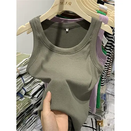 防走光遮副乳打底背心女加绒春秋冬季内搭瑜伽运动宽肩带外穿上衣图片