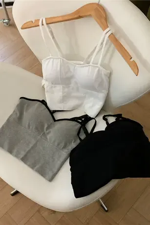 法式吊带背心女夏内搭外穿带胸垫美背内衣抹胸上衣设计感小众夏季图片