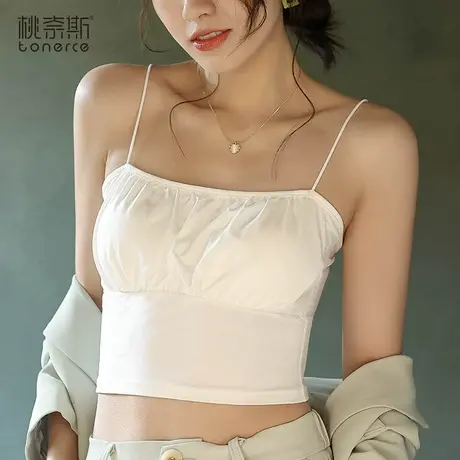 吊带背心女内搭带胸垫一体夏设计感小众外穿打底美背上衣2023新款图片