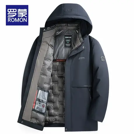 罗蒙2025冬季男士中年休闲加绒加厚棉服爸爸保暖棉衣外套上衣服男图片