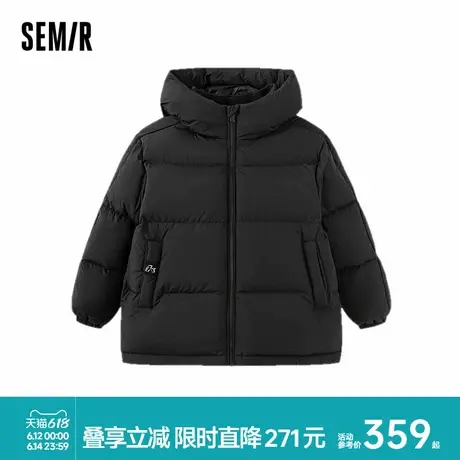 森马儿童羽绒服2025冬装新款面包服三防外套宽松连帽男童女童上衣商品大图