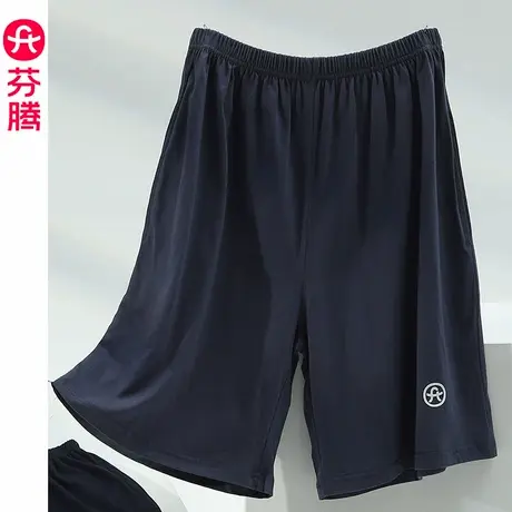芬腾睡裤男夏季纯棉薄款宽松全棉短裤休闲五分裤可外穿运动家居裤商品大图
