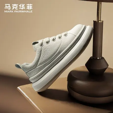 马克华菲男鞋美式高街运动休闲鞋白色高级感复古百搭潮鞋子小白鞋商品大图