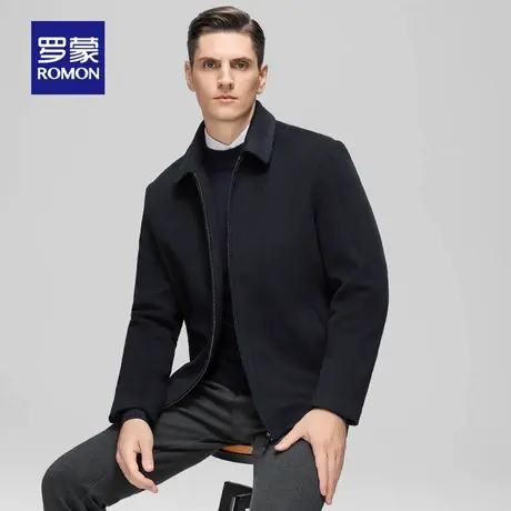 【纯羊毛】罗蒙男士中老年爸爸装行政夹克衫2025秋冬新款保暖外套商品大图
