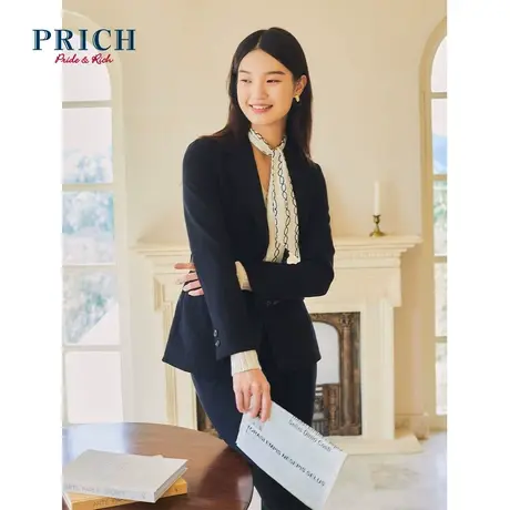 【直播专享】PRICH时尚新款职场通勤ol西装系带商品大图