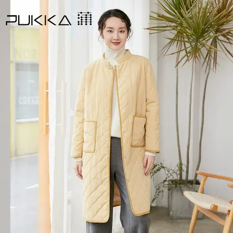 蒲PUKKA 女装棉质棉衣2021冬装新款设计感中长款棉服冬商场同款图片