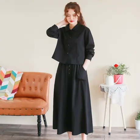 【买一送一】复古好穿的针织显瘦上衣小外套加大码春新款长袖上衣商品大图