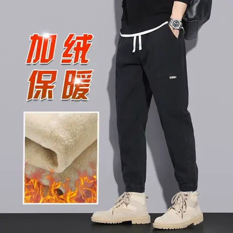 秋冬季加绒工装裤子加厚休闲长裤男士防风抗寒加棉裤保暖外穿冬装商品大图