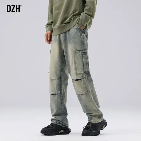 男生复古工装牛仔裤男款美式高街宽松休闲裤子百搭2024新款老爹裤商品大图