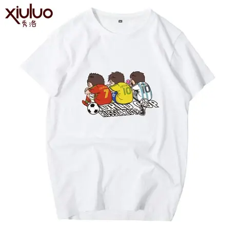秀洛世界杯t恤c罗纳尔多梅西内马尔球星阿根廷球迷短袖男纪念衣服商品大图