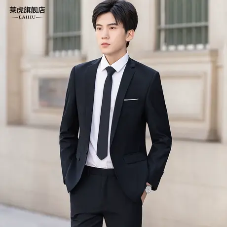 西服套装男士外套韩版修身商务职业正装大学生面试休闲小西装春季商品大图