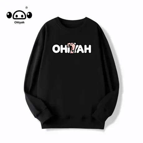 Ohlyah潮牌小众卫衣女美式复古无帽外套2022年韩版宽松bf慵懒风商品大图