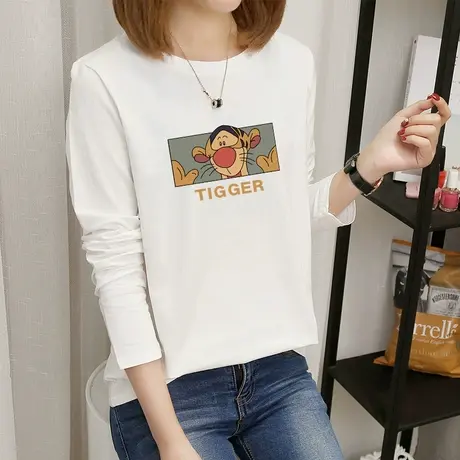 长袖t恤女2022年春季新款ins潮小众设计感白色长袖t恤女洋气小衫图片