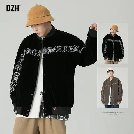 男士棒球外套男ins潮高级感男装2023年新款上衣教练夹克秋季外衣商品大图