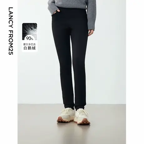 朗姿霍尔多巴吉白鹅绒保暖外穿防寒裤子女2024冬季新款气质羽绒裤商品大图