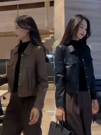 小个子皮衣女短款外套2023秋季新款韩版修身减龄机车皮夹克ins潮图片