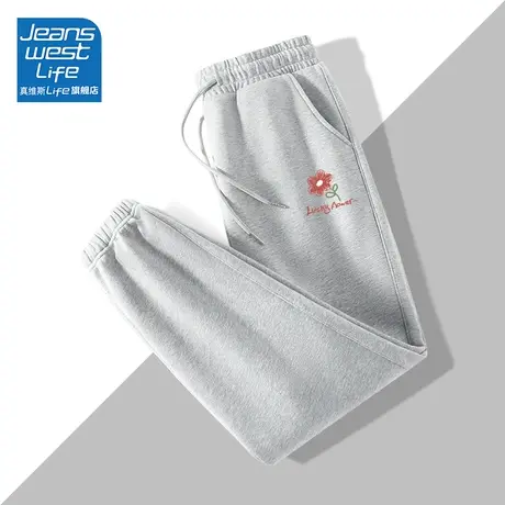 真维斯LIFE薄款束脚裤女2023秋季新款宽松显瘦运动裤直筒裤女潮C图片