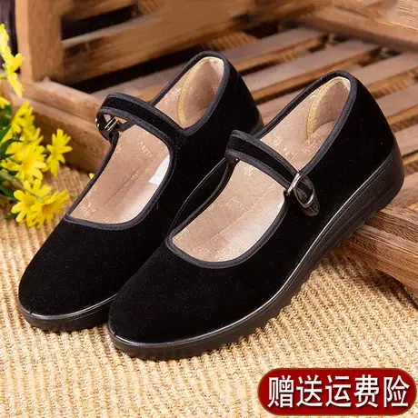 老北京布鞋女工作鞋女款一脚蹬官方旗舰店正品女鞋2025新款女士鞋商品大图