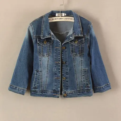 牛仔外套女短款修身韩版潮显瘦百搭七分袖春秋大码牛仔服上衣弹力图片