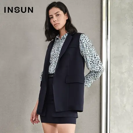 恩裳夏季无袖宽松直筒马甲外套图片