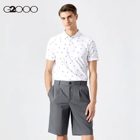 G2000男装 商场同款 2023夏季新款潮流满印T恤职业短袖polo男*图片