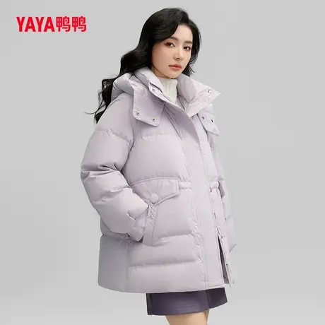 鸭鸭羽绒服女2023冬季新品中长款时尚百搭连帽加厚保暖外套Y图片