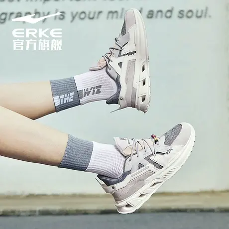 麒麟2.0鸿星尔克休闲鞋女2023秋季新款运动鞋情侣复古时尚老爹鞋商品大图