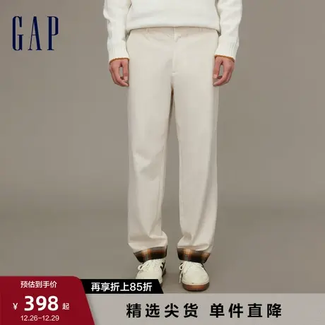 Gap男装春秋潮流拼接美式休闲直筒裤商务通勤时尚百搭长裤840882商品大图