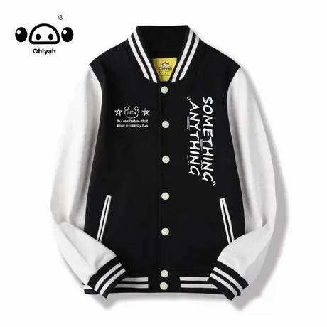 潮牌日系复古学院风棒球服女中性风外套情侣春秋小众美式街头夹克商品大图