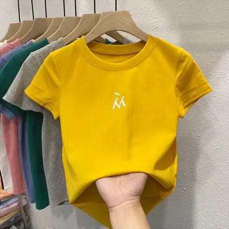 ins超火短袖t恤女夏季宽松韩版洋气时尚半截袖体恤百搭上衣打底衫图片