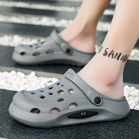 雨鞋男款夏季雨凉鞋软底厨房防滑水鞋防水鞋子情侣钓鱼防水鞋男士商品大图