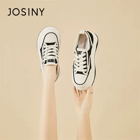 Josiny/卓诗尼鞋子女款板鞋2024新款春季轻便超火平底小白鞋女鞋商品大图