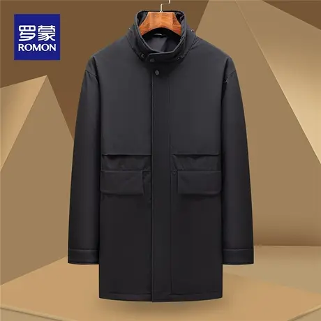 罗蒙羽绒服男士2023冬季短款白鸭绒羽绒衣加厚保暖休闲连帽外套男图片