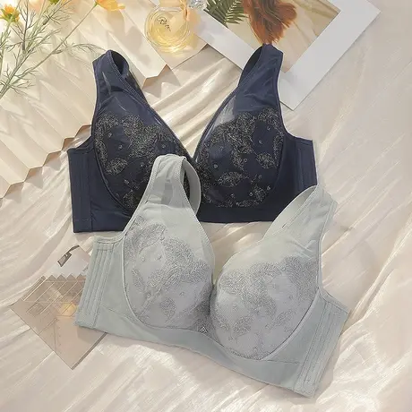 Shaply/莎莲妮专柜同款大胸显小薄款软钢圈调整型聚拢收副乳内衣商品大图